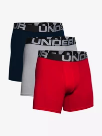 Boxeri pentru bărbați Under Armour Charged Cotton 6in 3 Pack-RED