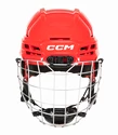 Cască de hochei CCM Tacks 70 Combo Red Youth