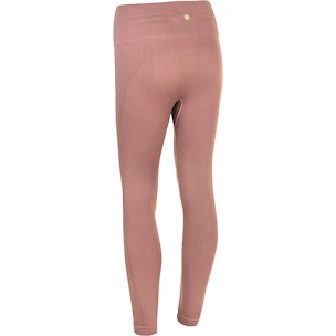 Colanți pentru femei Endurance  Flow Ribbed Seamless Tights Burnt Rose L/XL