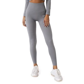 Colanți pentru femei GymBeam FLO Ribbed Leggings Grey