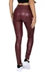 Colanți pentru femei Hugz Jeans  Wine Faux Leather Biker High Waist