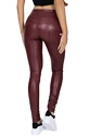 Colanți pentru femei Hugz Jeans  Wine Faux Leather Biker High Waist