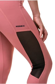 Colanți pentru femei Nebbia Mesh leggings high waist old rose