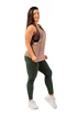 Colanți pentru femei Nebbia  Organic Cotton Ribbed High Waist Leggings 405 dark green