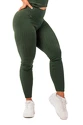 Colanți pentru femei Nebbia  Organic Cotton Ribbed High Waist Leggings 405 dark green