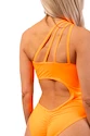 Costume de baie pentru femei Nebbia  One Shoulder Asymmetrical Monokini 458 Orange Neon