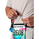 Curea de alergare Nathan  Race Number Nutrition Waistbelt Black/Refletive