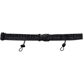 Curea de alergare Nathan Race Number Nutrition Waistbelt Black/Refletive