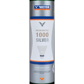 Fluturași de badminton Victor Nylon Shuttle 1000 Silver - White 6 ks