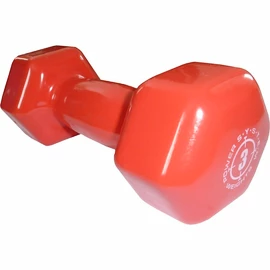 Gantere Power System Jednoručka Vinyl Dumbell 3 Kg Červená