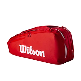 Geantă pentru rachete Wilson Super Tour Red 6PK 2025