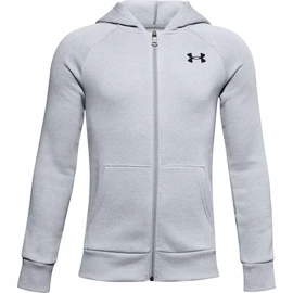 Hanorac pentru băieți Under Armour RIVAL COTTON FZ HOODIE grey