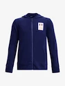 Hanorac pentru băieți Under Armour  Rival Terry FZ Hoodie-BLU