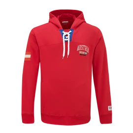 Hanorac pentru bărbați CCM FLAG HOODIE TEAM AUSTRIA Red