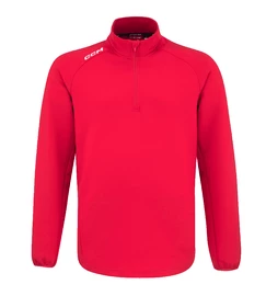 Hanorac pentru bărbați CCM LOCKER ROOM FLEECE 1/4 ZIP Red