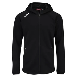 Hanorac pentru bărbați CCM LOCKER ROOM FLEECE FULL ZIP HOODIE Black