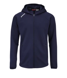 Hanorac pentru bărbați CCM LOCKER ROOM FLEECE FULL ZIP HOODIE True Navy