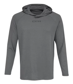 Hanorac pentru bărbați CCM LS Premium Training Hoodie Dark Grey Heathered