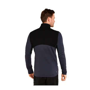 Hanorac pentru bărbați Icebreaker Merino 400 RealFleece Descender LS Z Black/Graphite/Cb