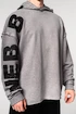 Hanorac pentru bărbați Nebbia  Washed-off Oversized Pullover Hoodie NO BS Light Grey