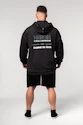 Hanorac pentru bărbați Nebbia  Washed-off Zip Up Hoodie GYM BRO Black