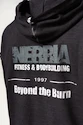 Hanorac pentru bărbați Nebbia  Washed-off Zip Up Hoodie GYM BRO Black