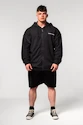 Hanorac pentru bărbați Nebbia  Washed-off Zip Up Hoodie GYM BRO Black