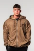 Hanorac pentru bărbați Nebbia  Washed-off Zip Up Hoodie GYM BRO Light Brown