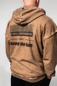 Hanorac pentru bărbați Nebbia  Washed-off Zip Up Hoodie GYM BRO Light Brown