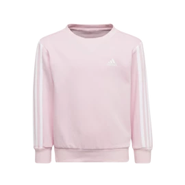 Hanorac pentru copii adidas Essentials 3-Stripes Crew Neck Clear Pink