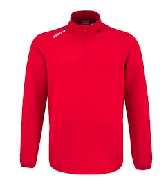 Hanorac pentru copii CCM LOCKER ROOM FLEECE 1/4 ZIP Red