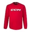 Hanorac pentru copii CCM  LOCKER ROOM FLEECE CREW Red