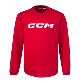 Hanorac pentru copii CCM LOCKER ROOM FLEECE CREW Red