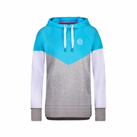 Hanorac pentru femei BIDI BADU Flavia Lifestyle Hoody Aqua/Grey White