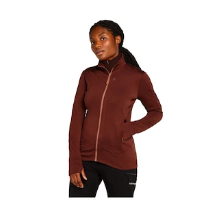 Hanorac pentru femei Icebreaker Merino 260 Quantum IV LS Zip Port/Cedar Wood