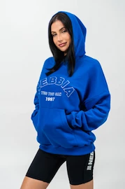 Hanorac pentru femei Nebbia GYM RAT Branded Oversized Hoodie blue