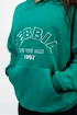 Hanorac pentru femei Nebbia GYM RAT Branded Oversized Hoodie green