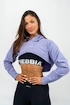 Hanorac pentru femei Nebbia GYM TIME Designer Cropped Hoodie purple