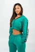 Hanorac pentru femei Nebbia ICONIC Cropped Zip-Up Hoodie green