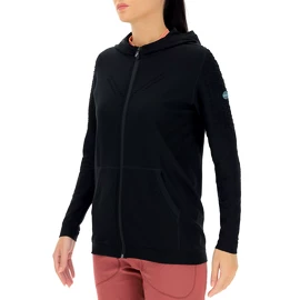 Hanorac pentru femei UYN Run Fit OW Hooded Full Zip Blackboard