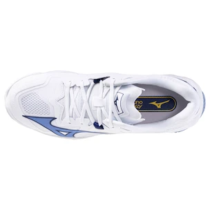 Încălțăminte de sală pentru bărbați Mizuno  Wave Lightning Z8 White/Bellwether Blue