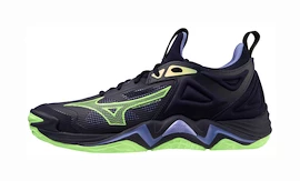 Încălțăminte de sală pentru bărbați Mizuno WAVE MOMENTUM 3 Evening Blue/Techno Green/Iolite