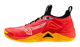 Încălțăminte de sală pentru bărbați Mizuno WAVE MOMENTUM 3 Radiant Red/White/Carrot Curl