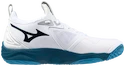 Încălțăminte de sală pentru bărbați Mizuno  WAVE MOMENTUM 3 White/Sailor Blue/Silver