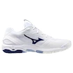 Încălțăminte de sală pentru bărbați Mizuno  Wave STEALTH 6 White/Bellwether Blue