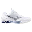 Încălțăminte de sală pentru bărbați Mizuno  Wave STEALTH 6 White/Bellwether Blue