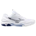 Încălțăminte de sală pentru bărbați Mizuno  Wave STEALTH 6 White/Bellwether Blue