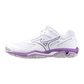 Încălțăminte de sală pentru femei Mizuno Wave Phantom 3 White/Patrician Purple/Quince