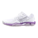 Încălțăminte de sală pentru femei Mizuno  Wave Phantom 3 White/Patrician Purple/Quince  EUR 38,5