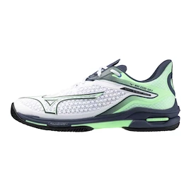 Încălțăminte de tenis pentru bărbați Mizuno Wave Exceed Tour 6 CC White/India Ink/Neo Mint